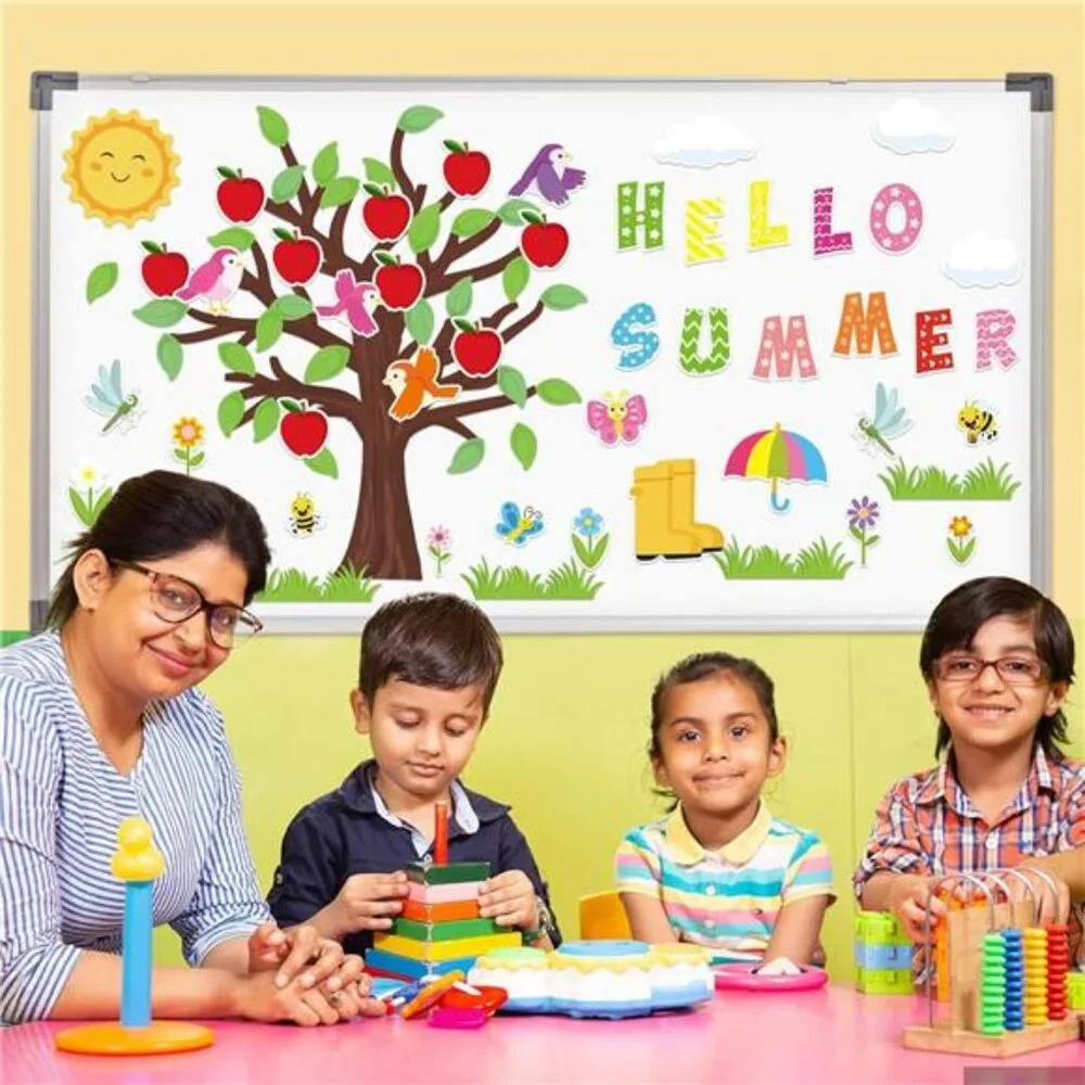 340Pcs Seasonal Tree Bulletin Board Set‎ - Spring, Summer, Fall, Winter Decor